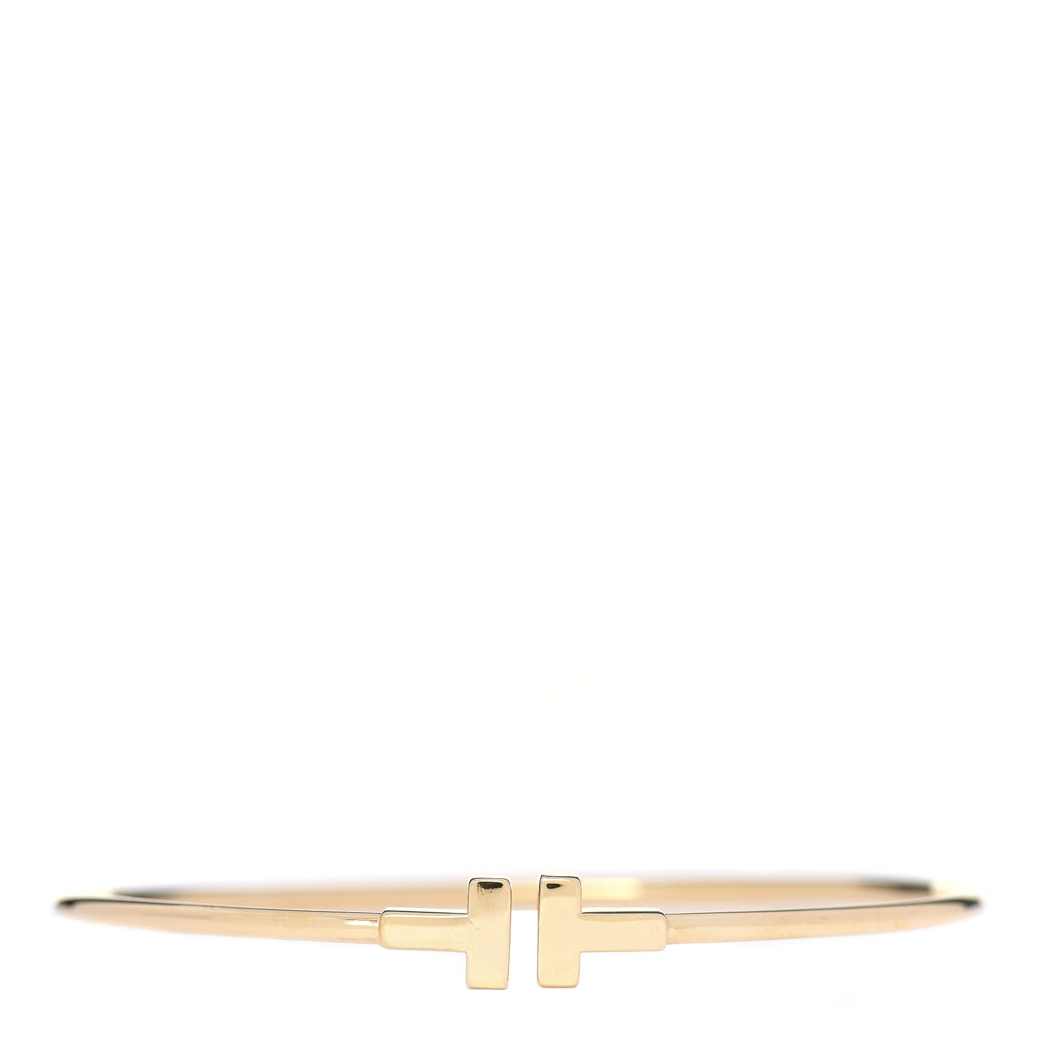 Tiffany 18K Yellow Gold Narrow T Wire Bracelet 1 of 4