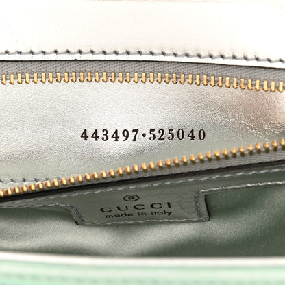 Gucci Iridescent Nappa Chevron Matelasse Small GG Marmont Shoulder Bag Iridescent Salvy Green 6 of 10
