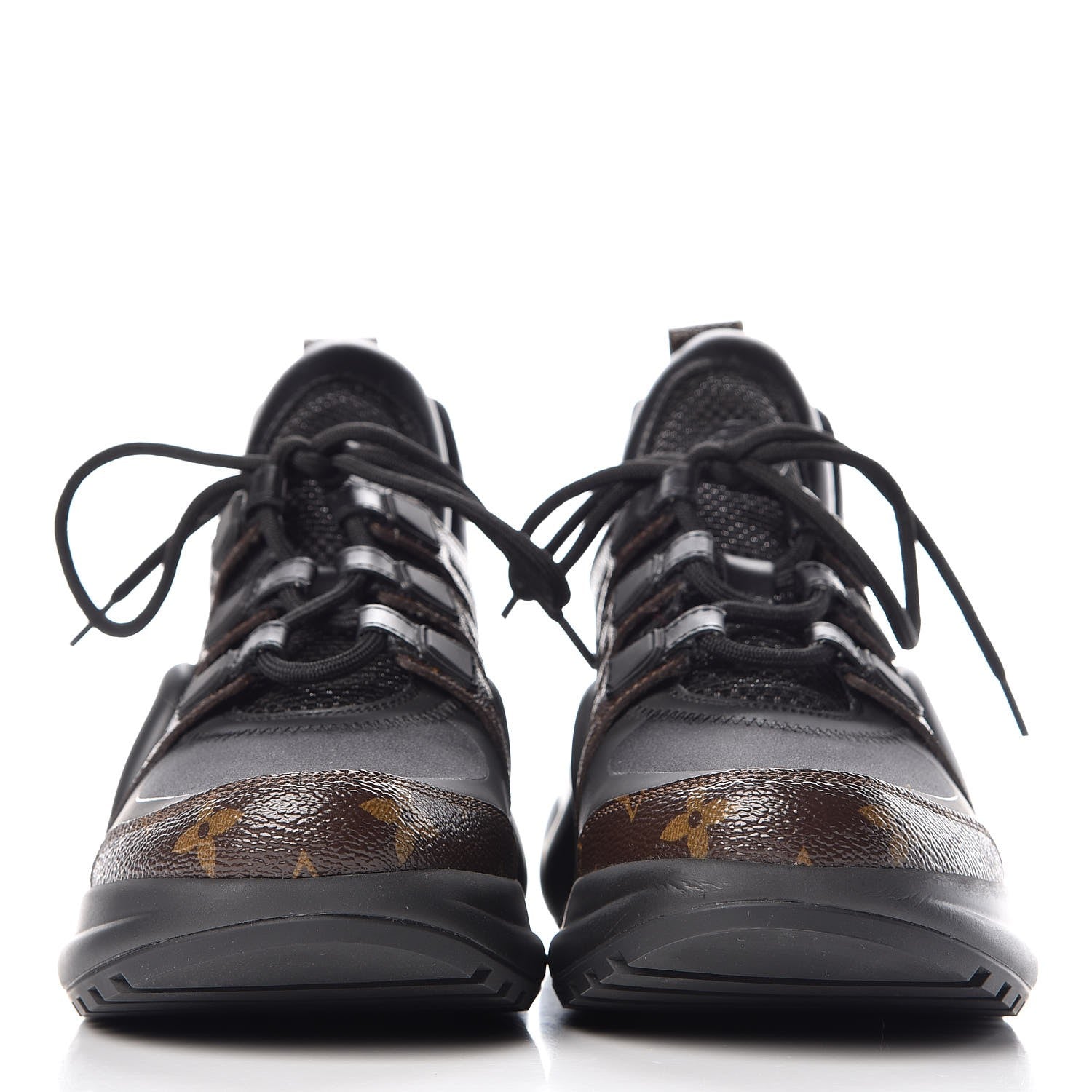 Louis Vuitton Calfskin Patent Monogram LV Archlight Sneakers 38 Black 2 of 9