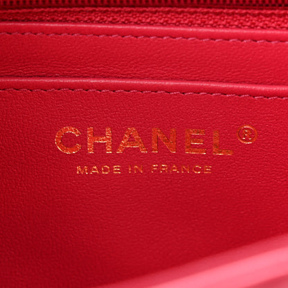 Chanel Shaded Patent Calfskin Quilted Mini Rectangular Flap Pink Dark Pink 6 of 11