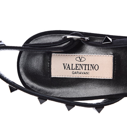 Valentino Garavani Mesh Point d'Esprit Rockstud Half D'Orsay Slingback 50mm Pumps 41 Black 6 of 10