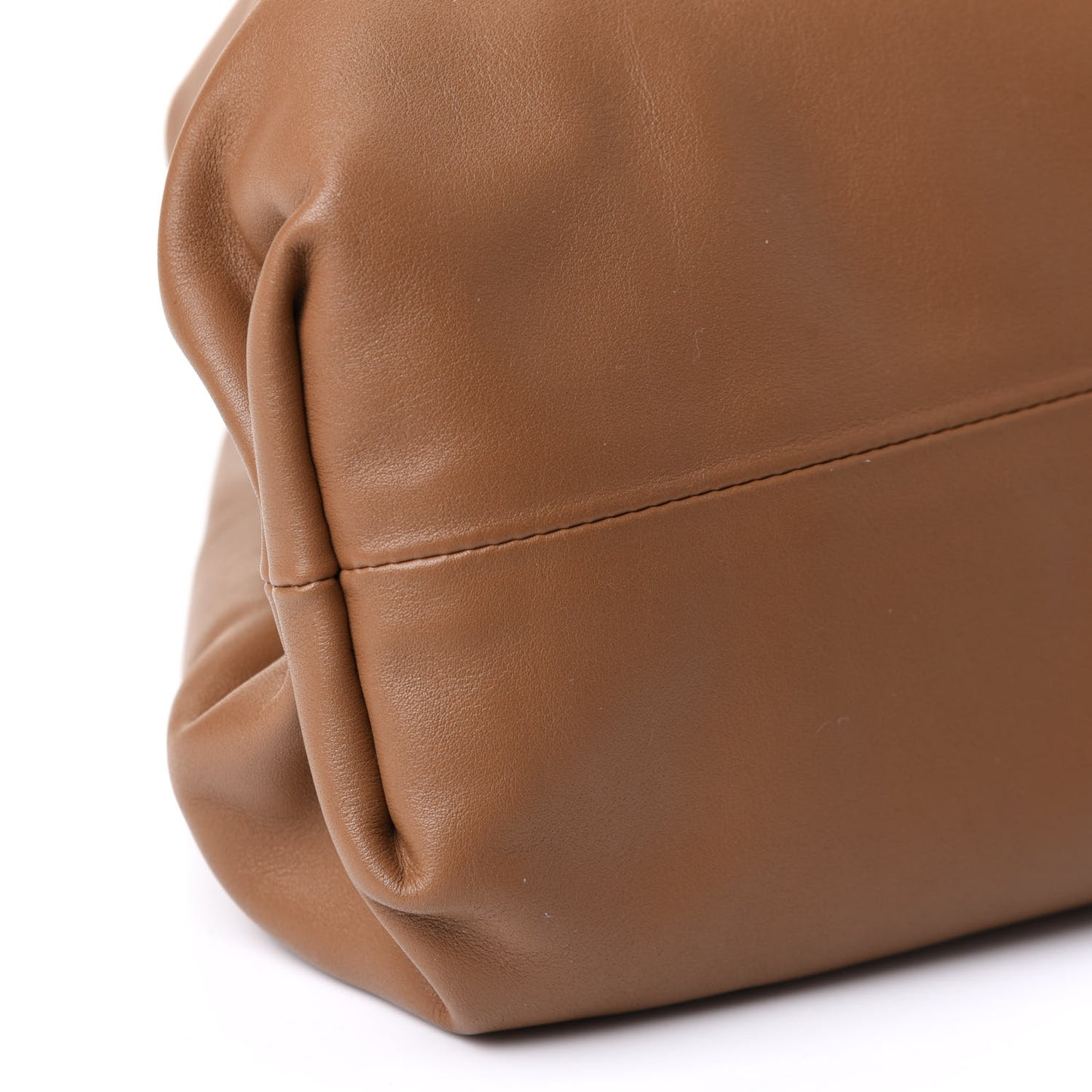 Smooth Butter Calf The Pouch Oversized Clutch Cammello
