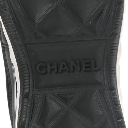Chanel Velvet Calfskin Mixed Fibers CC Sneakers 36.5 Black 13 of 14