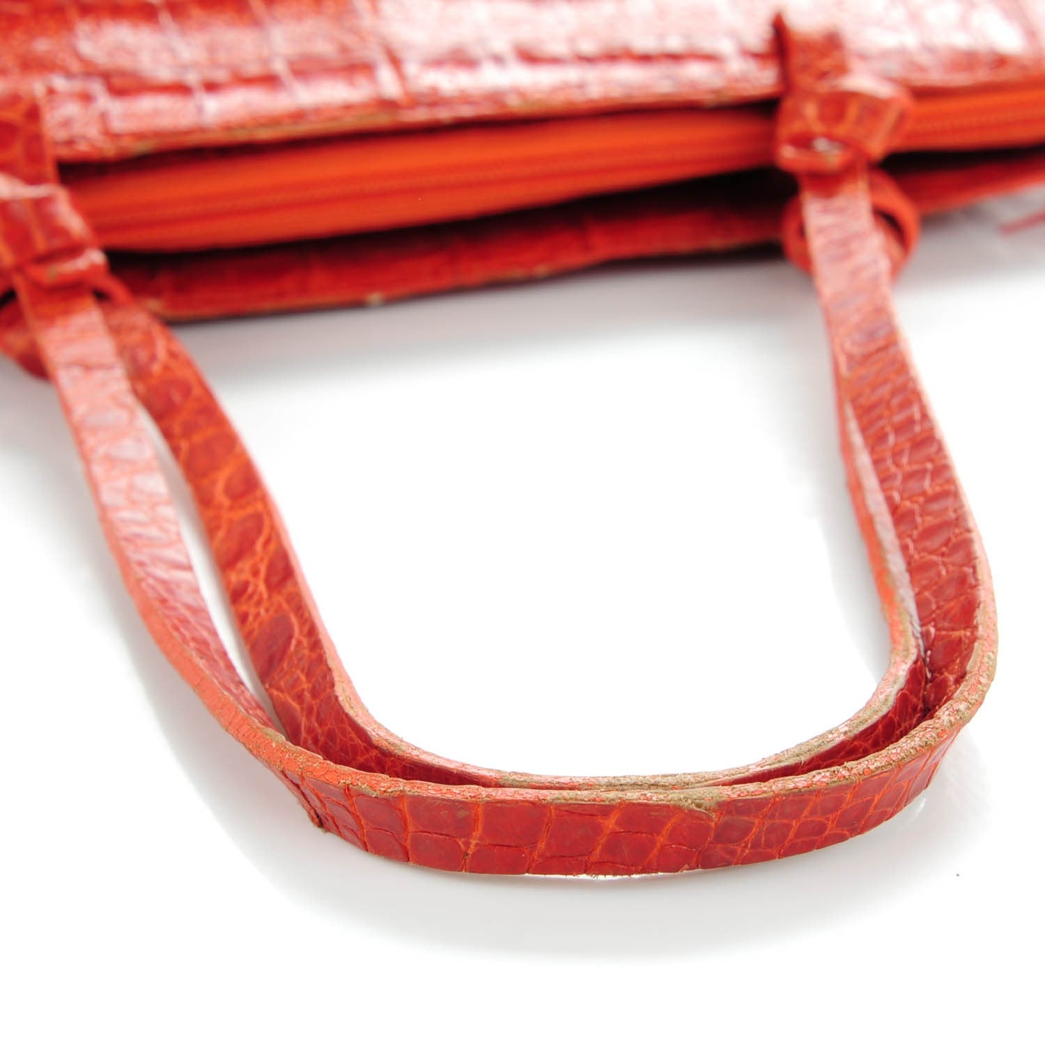 Nancy Gonzalez Crocodile Tote Orange 10 of 12