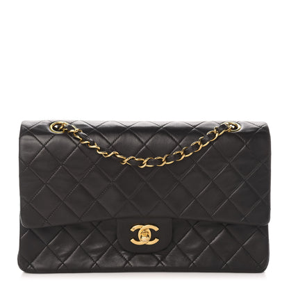 Chanel Lambskin Quilted Medium Double Flap Black 1 of 12