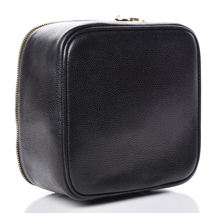 Chanel Caviar CC Vanity Cosmetic Case Black 4 of 11