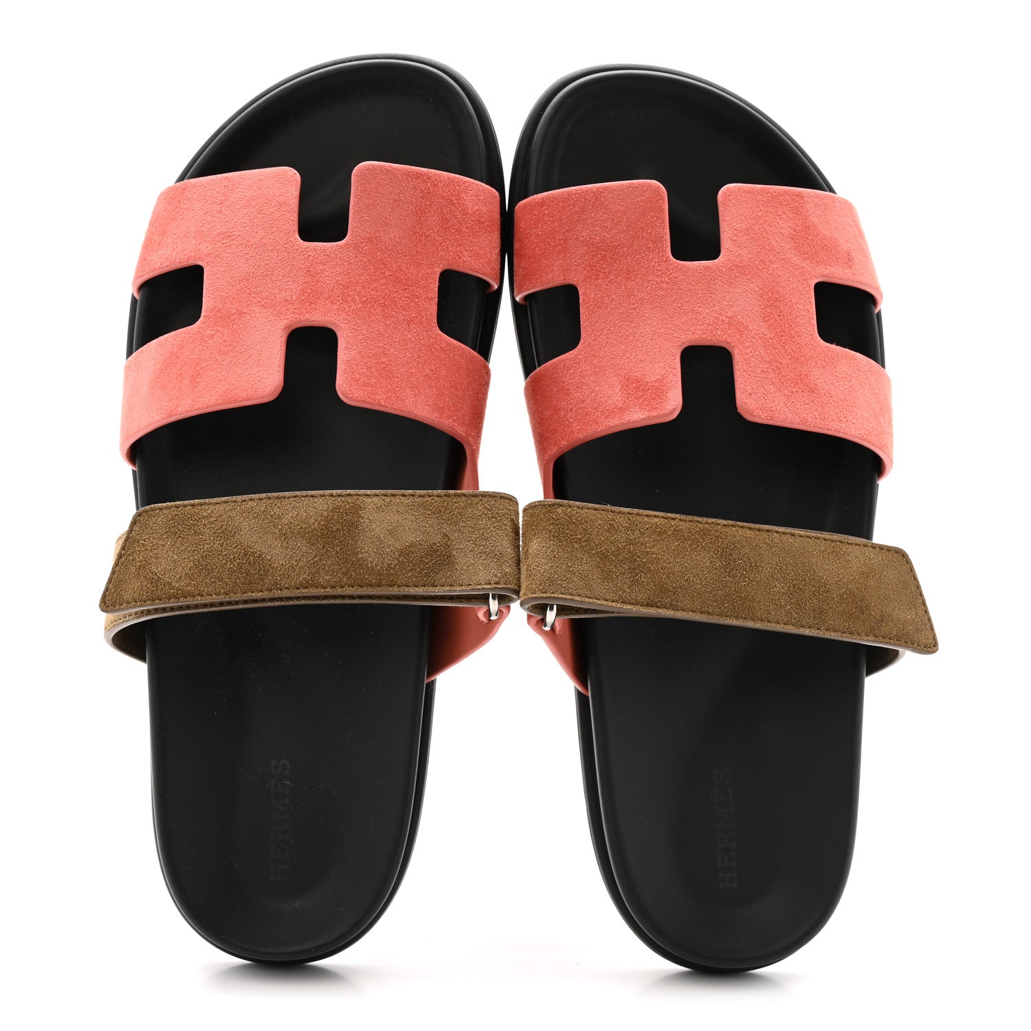 Hermes Suede Goatskin Womens Chypre Sandals 40 Rouge Tomette Terre Ambree 2 of 9