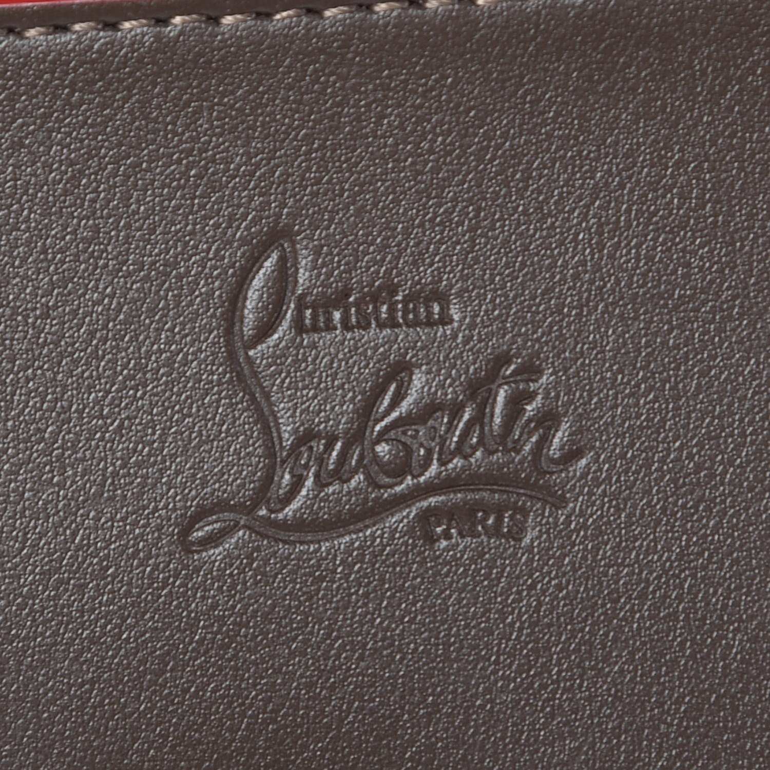 Christian Louboutin Calfskin Macaron Spiked Flap Wallet Cafe 6 of 9