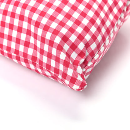 Prada Tessuto Nylon Vichy Gingham Pouch Rosso 8 of 9
