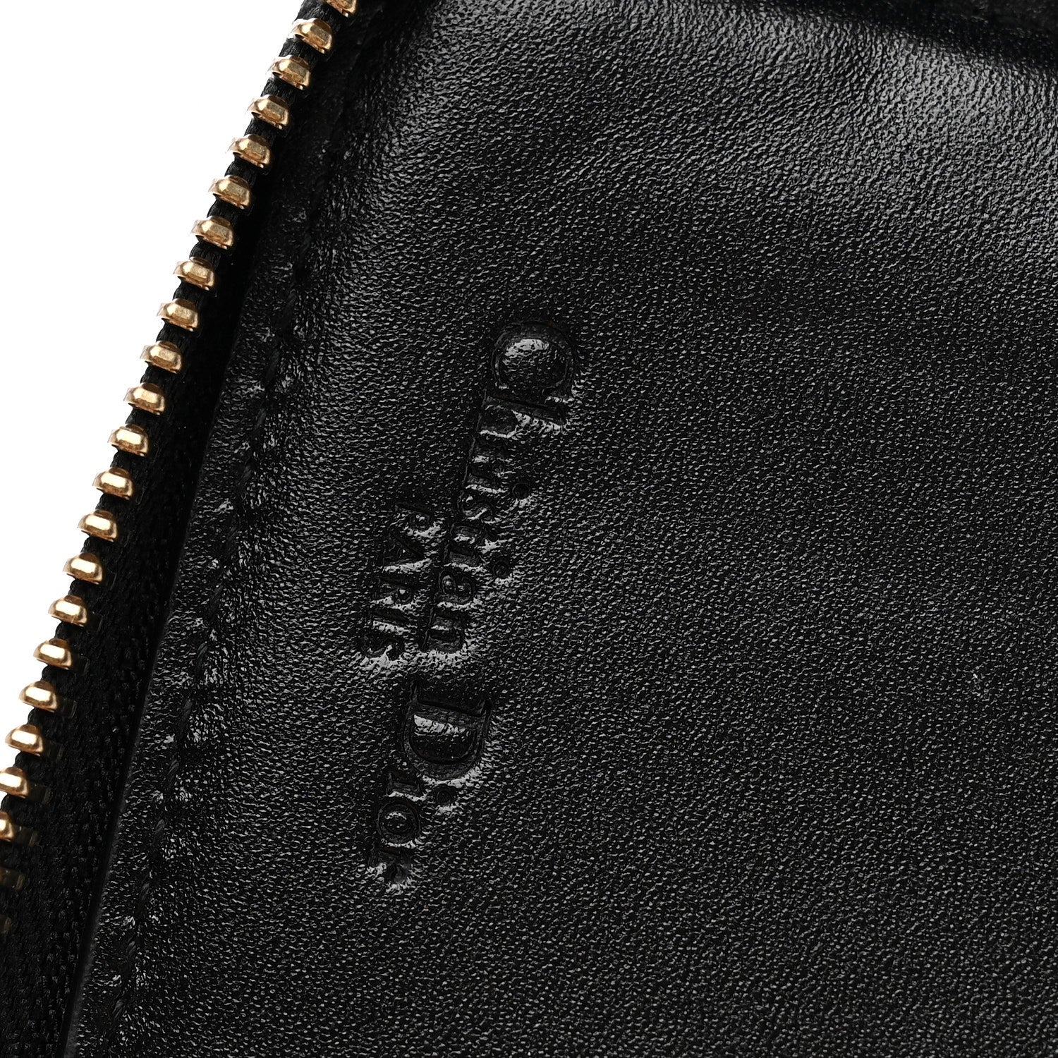 Christian Dior Patent Studded Supple Lady Dior Zip Wallet Black 6 of 7