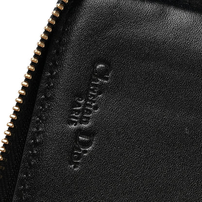 Christian Dior Patent Studded Supple Lady Dior Zip Wallet Black 6 of 7