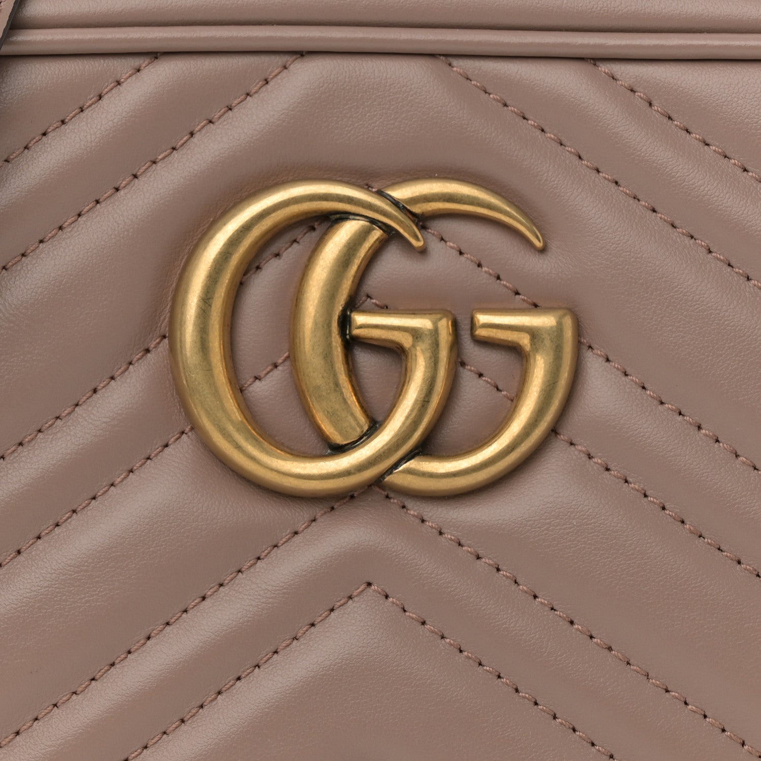 Gucci Calfskin Matelasse Small GG Marmont Chain Shoulder Bag Porcelain Rose 9 of 12