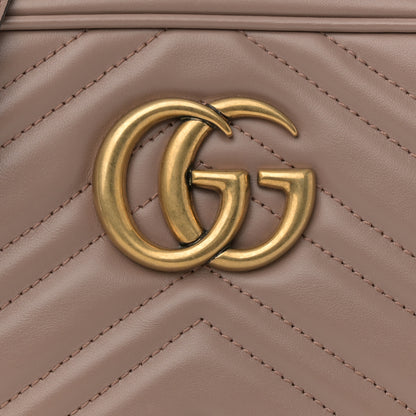 Gucci Calfskin Matelasse Small GG Marmont Chain Shoulder Bag Porcelain Rose 9 of 12