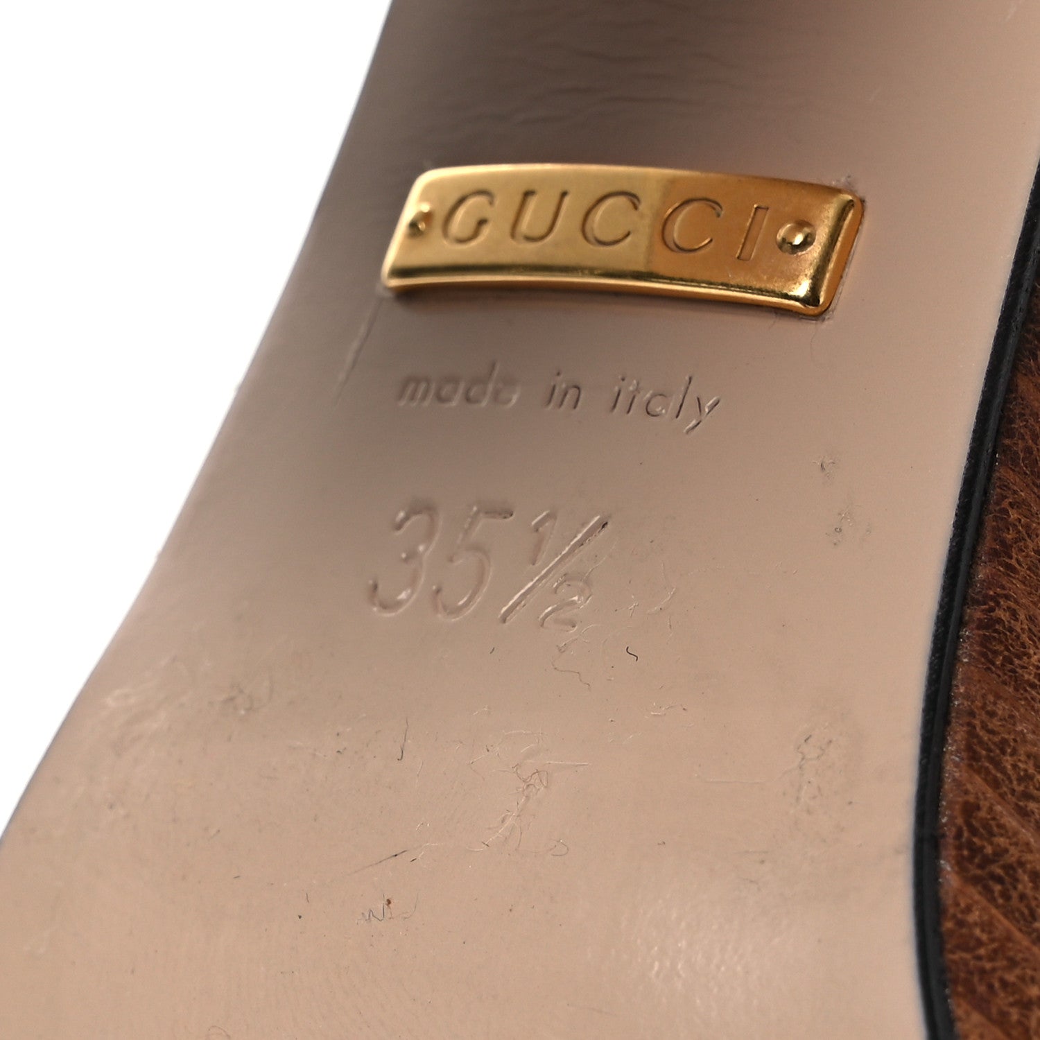 Gucci Cosmos Softy Calfskin Wooden Interlocking G Cut-Out 30/120mm Platform Sandals 35.5 Mystic White 8 of 13