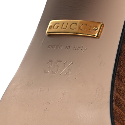 Gucci Cosmos Softy Calfskin Wooden Interlocking G Cut-Out 30/120mm Platform Sandals 35.5 Mystic White 8 of 13