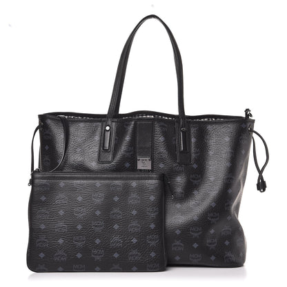 MCM Visetos Large Liz Reversible Shopper Tote Black 1 of 9