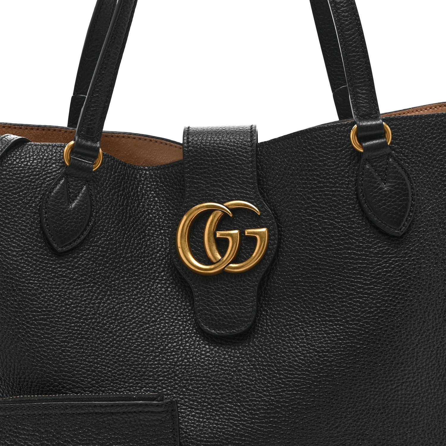 Gucci Grained Calfskin Small Dahlia Tote Black 9 of 11