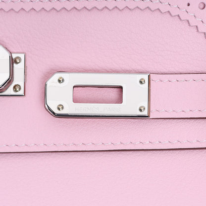 Hermes Swift Ghillies Kelly Longue Wallet Rose Sakura 7 of 21