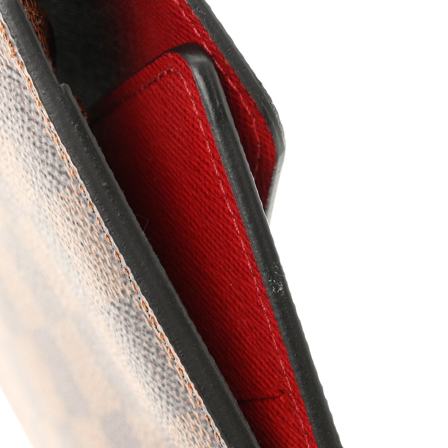 Damier Ebene Josephine Wallet Red