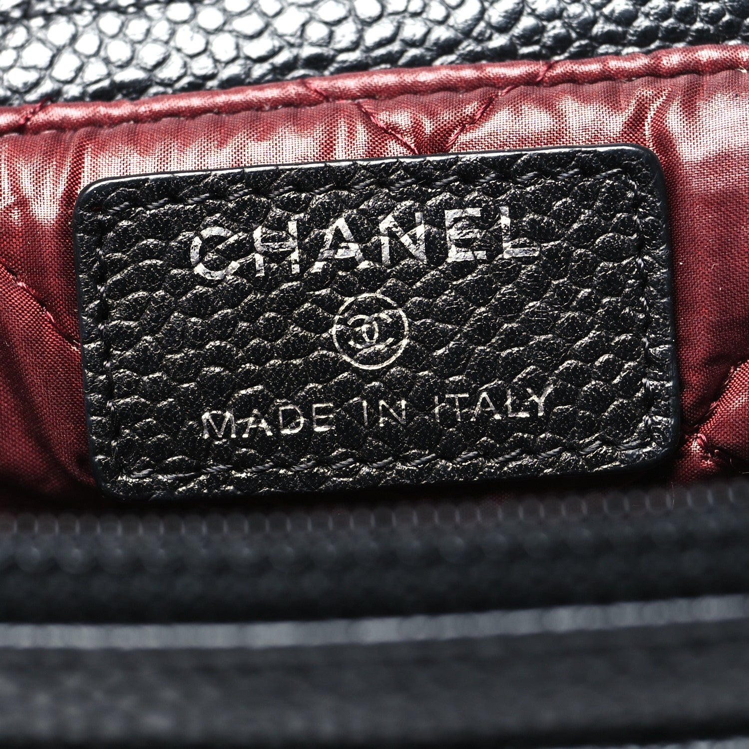 Chanel Caviar Quilted Flap Cosmetic Case Black 6 of 12