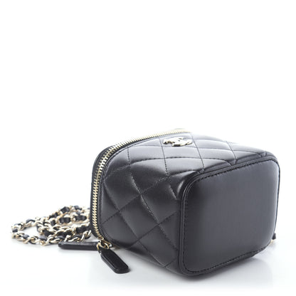Chanel Lambskin Quilted Trendy Mini Vanity Case With Chain Black 4 of 9