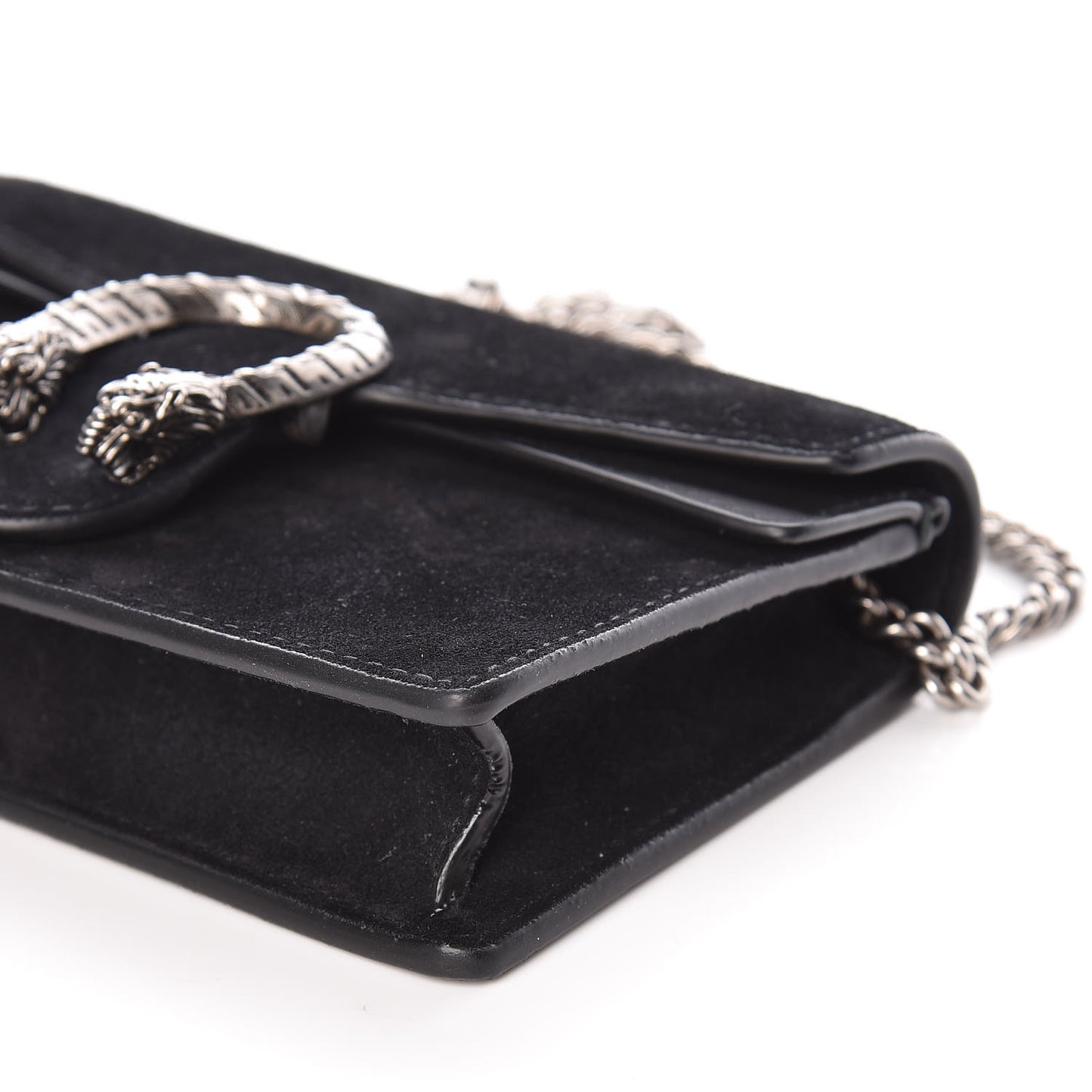 Suede Super Mini Dionysus Shoulder Bag Black