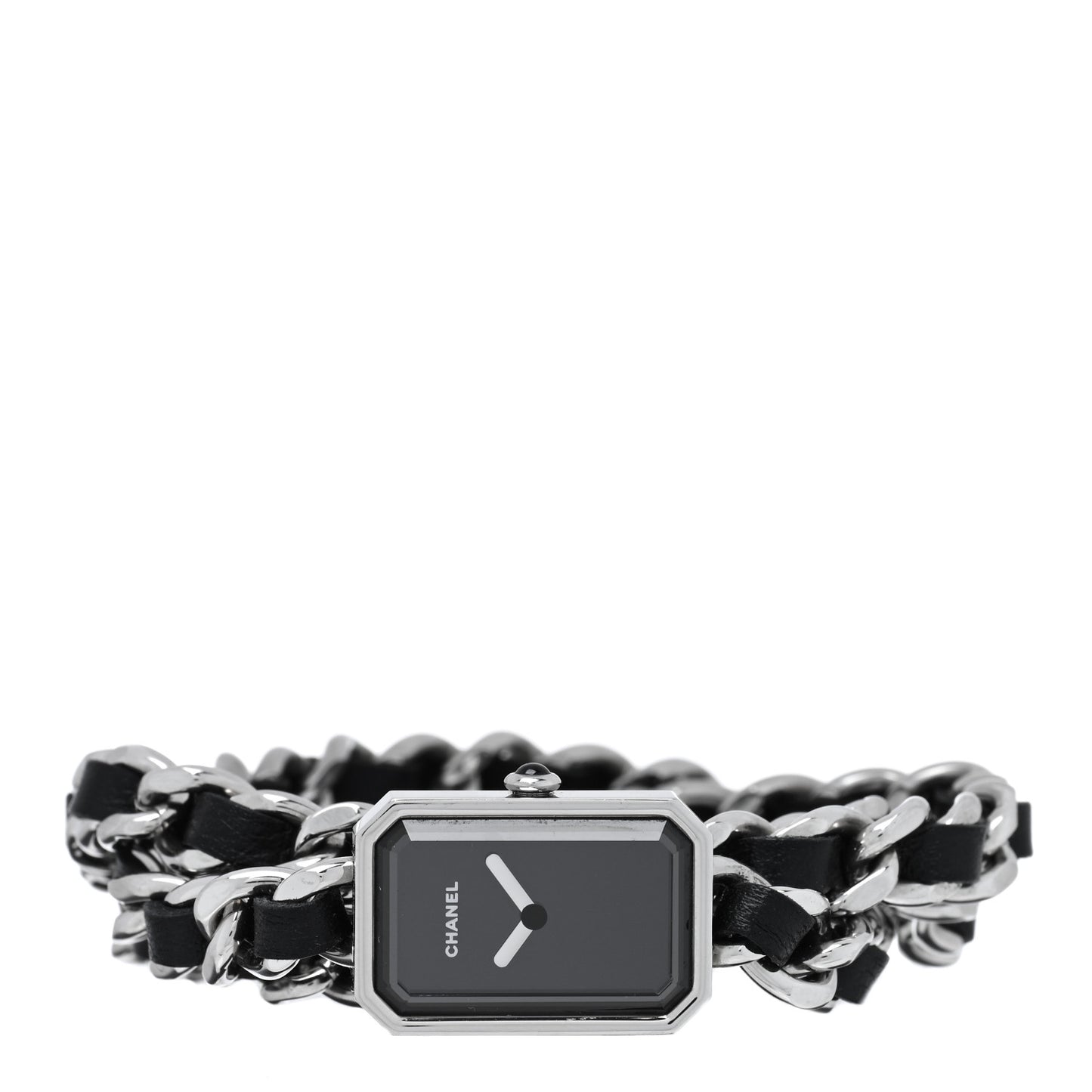 Stainless Steel Lambskin 16mm Premiere Rock Triple Row Quartz Watch Black