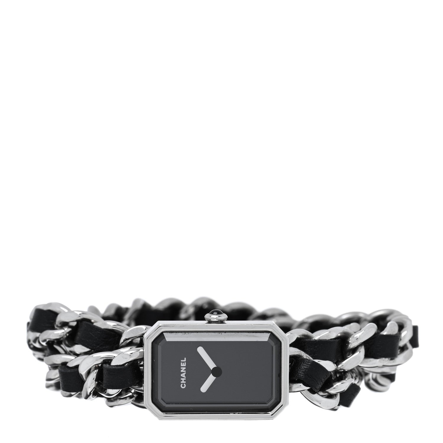 Chanel Stainless Steel Lambskin 16mm Premiere Rock Triple Row Quartz Watch Black 2 of 5