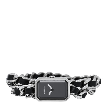 Chanel Stainless Steel Lambskin 16mm Premiere Rock Triple Row Quartz Watch Black 2 of 5
