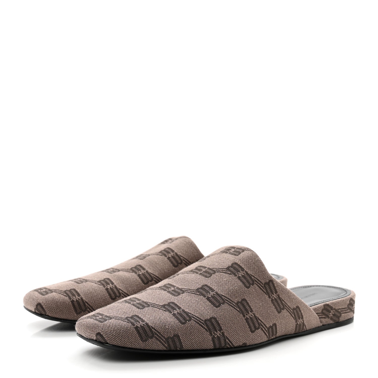 Balenciaga Jacquard BB Monogram Cosy Mules 37 Dark Mink Grey Dark Brown 3 of 9