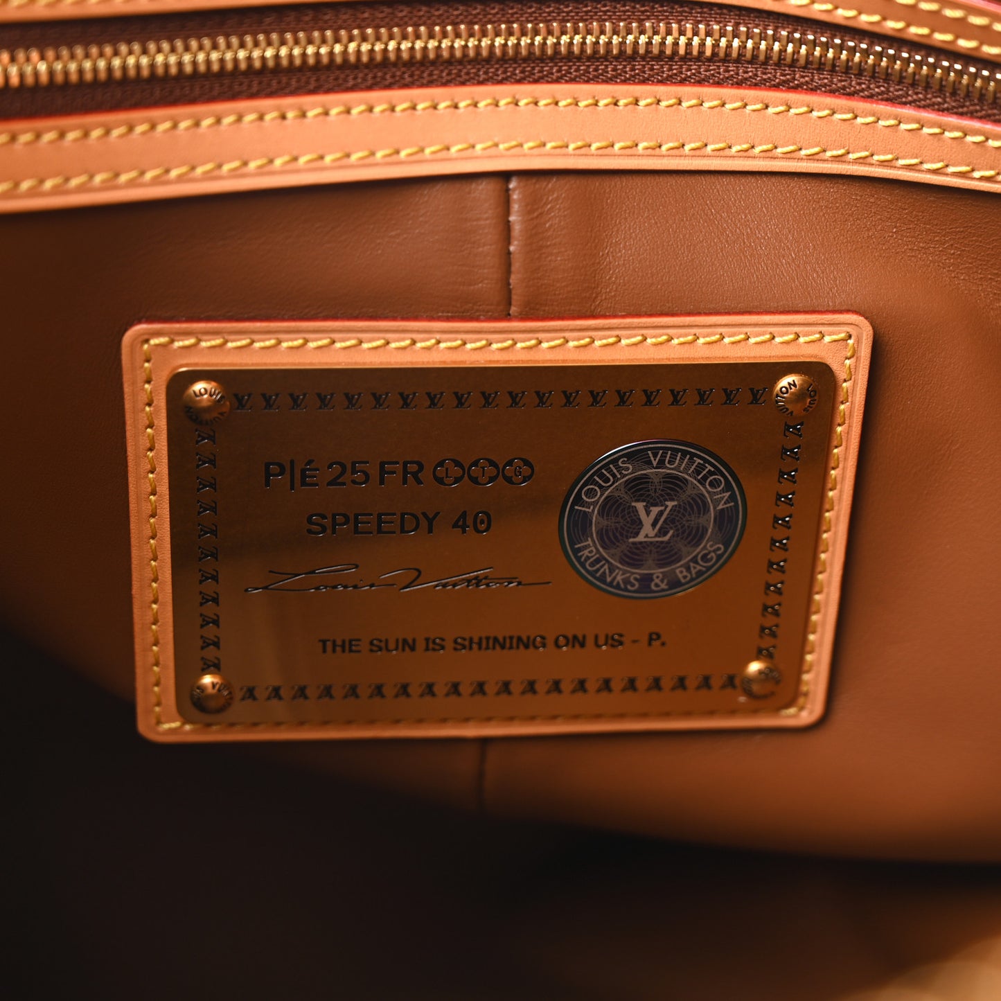 Calfskin Monogram Speedy P9 Bandouliere 40 Summer Peach