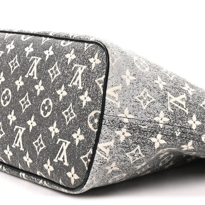 Louis Vuitton Denim Monogram Jacquard Neverfull MM Grey 10 of 11