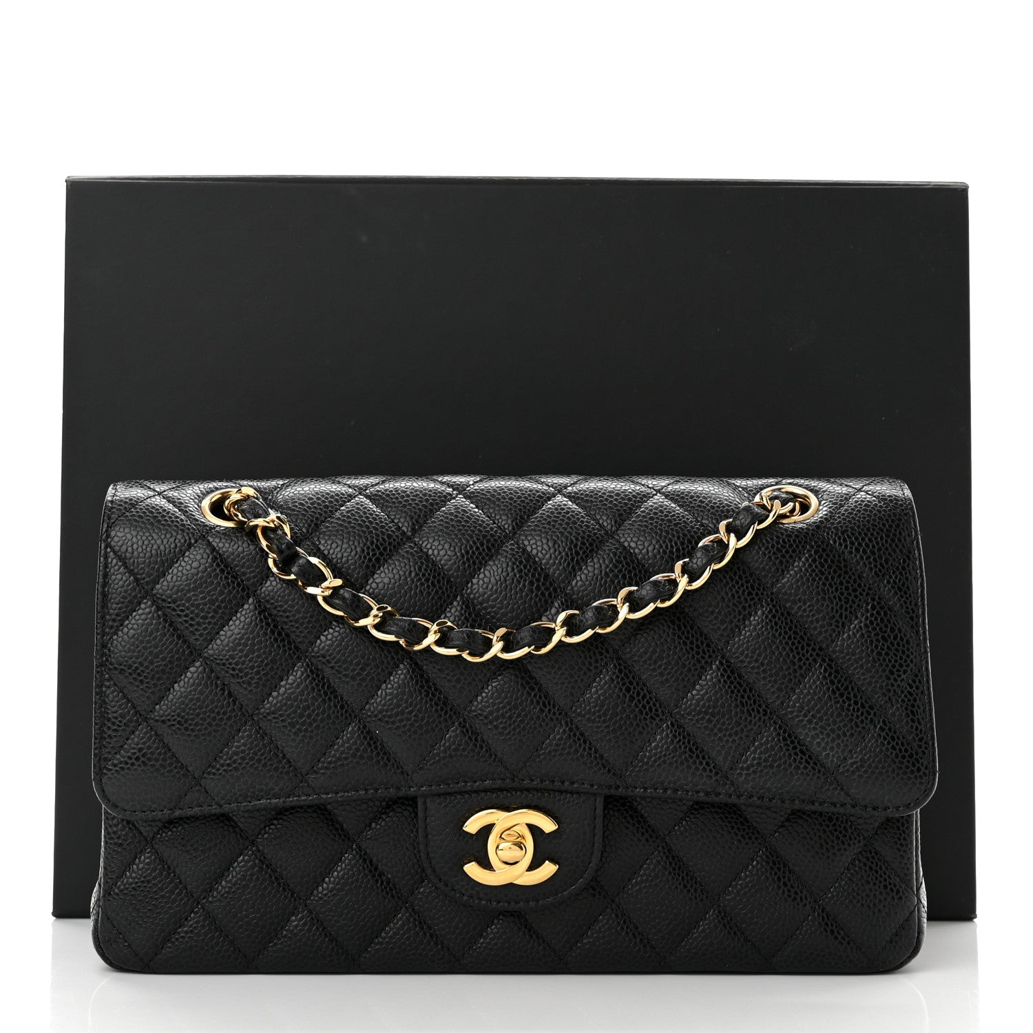 Chanel Caviar Quilted Medium Double Flap Black 18 of 20
