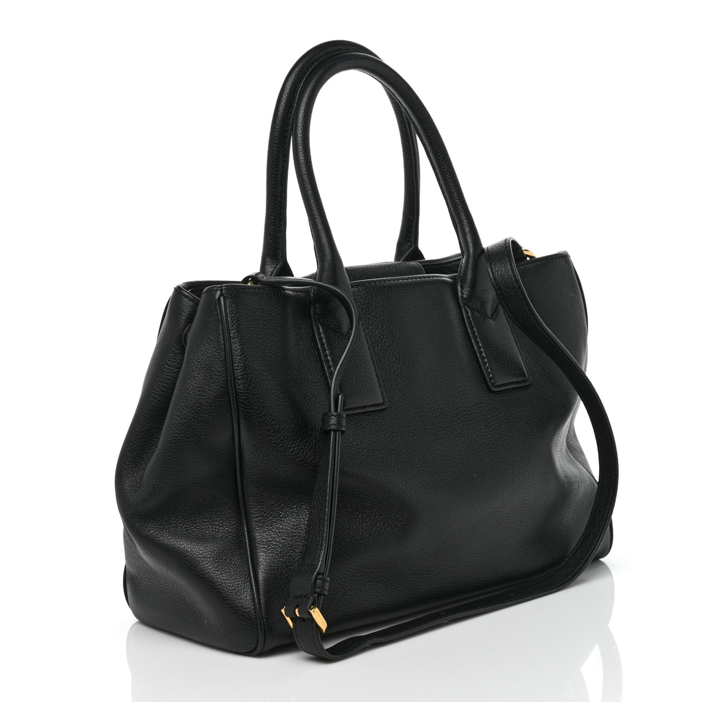 Grained Calfskin Empire City Tote Black