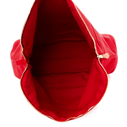 Hermes Cotton Bolide Travel Cosmetic Pouch Rouge 5 of 10