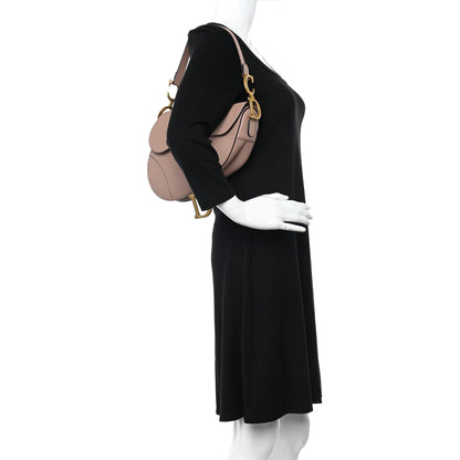 Christian Dior Grained Calfskin Saddle Bag Pink 2 of 11