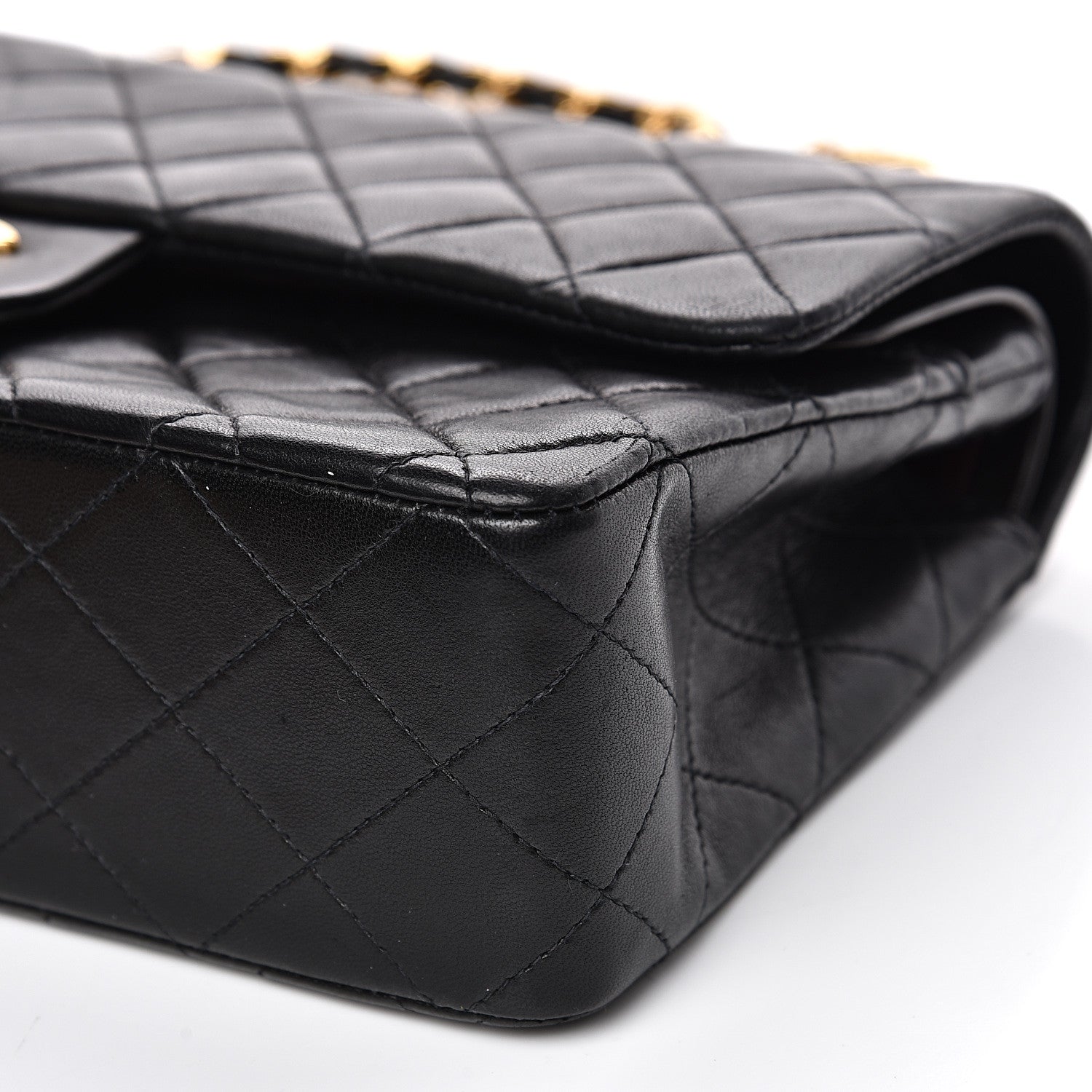 Chanel Lambskin Quilted Medium Double Flap Black 13 of 18