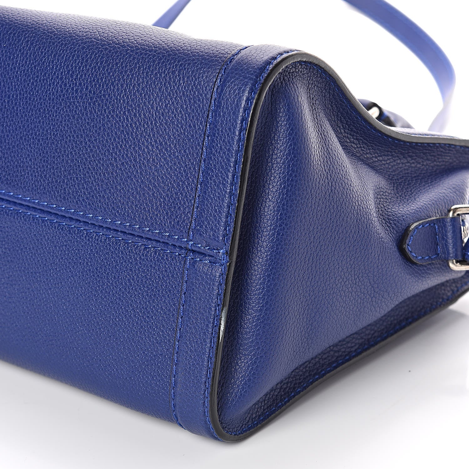 Alexander McQueen Pebbled Calfskin Small Skull Padlock Zip Around Tote Ultramarine 8 of 9
