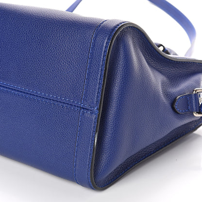 Alexander McQueen Pebbled Calfskin Small Skull Padlock Zip Around Tote Ultramarine 8 of 9