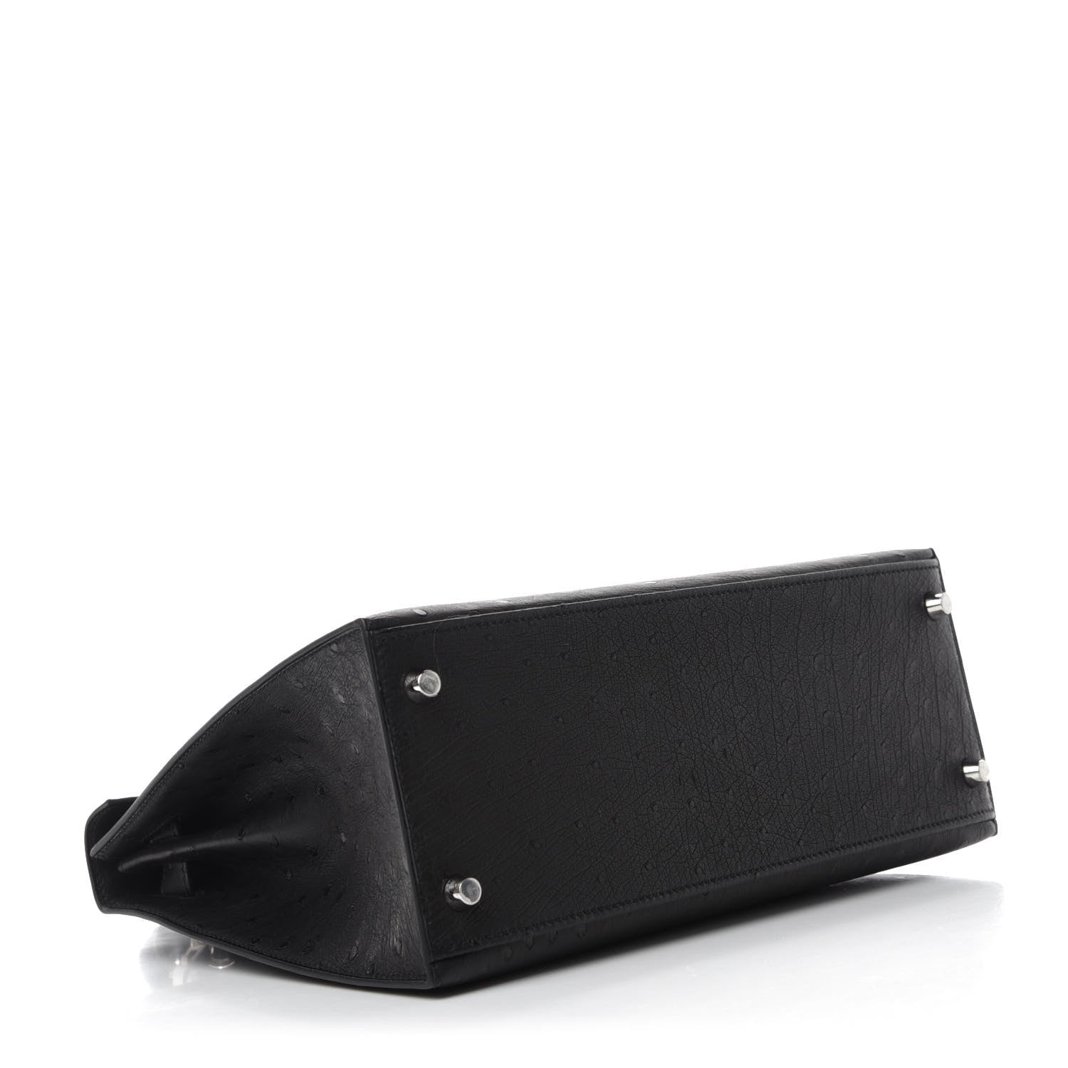 Hermes Ostrich Kelly Sellier 28 Black 4 of 11