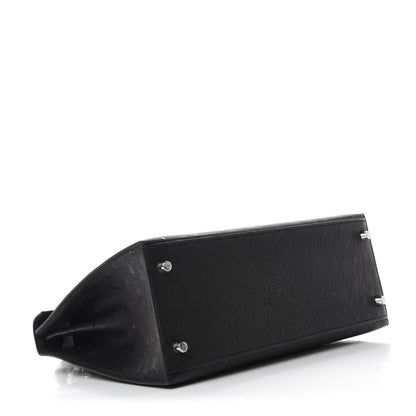 Hermes Ostrich Kelly Sellier 28 Black 4 of 11