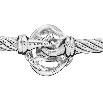 David Yurman Sterling Silver Diamond 3mm Infinity Bracelet 4 of 4
