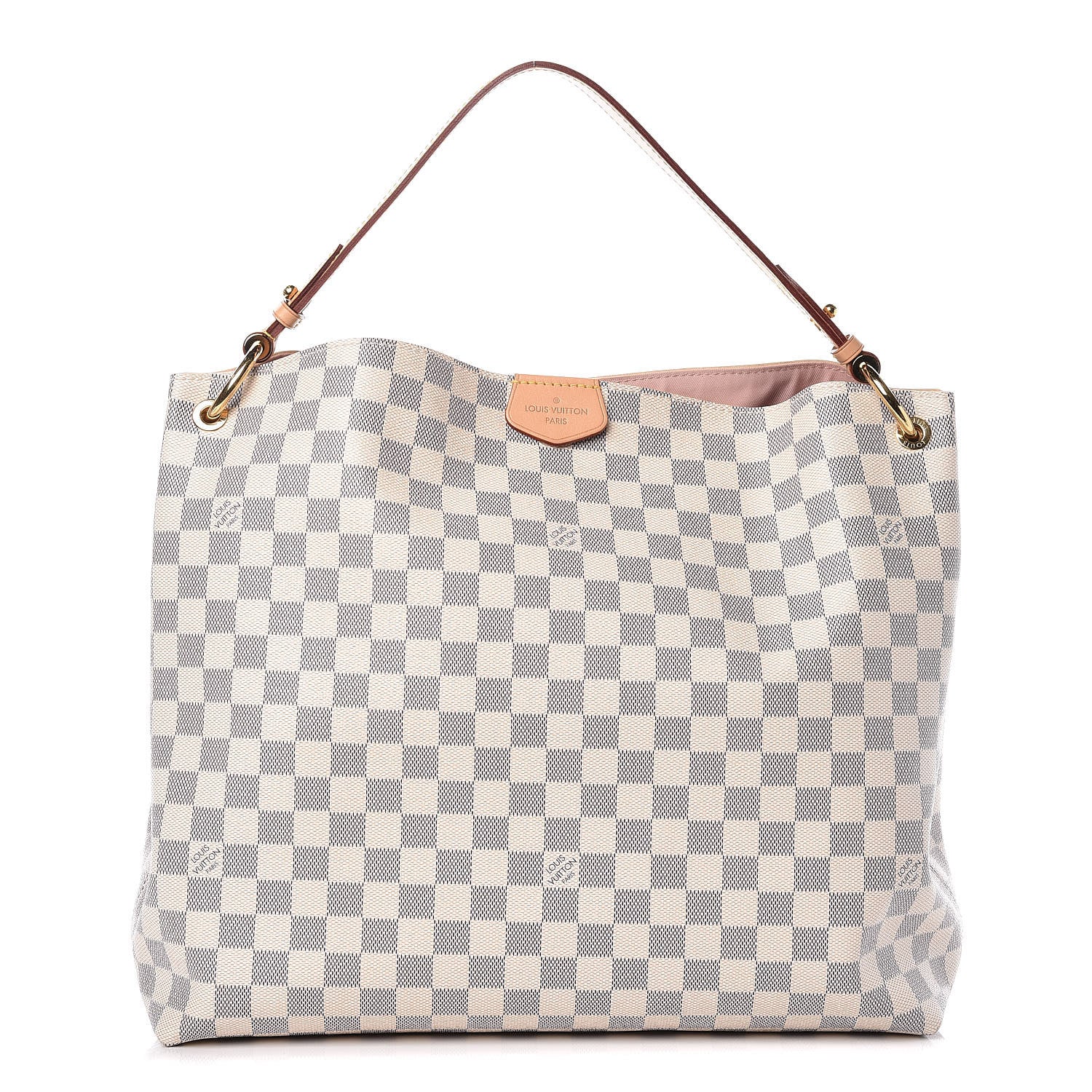 Louis Vuitton Damier Azur Graceful MM Rose Ballerine 1 of 12