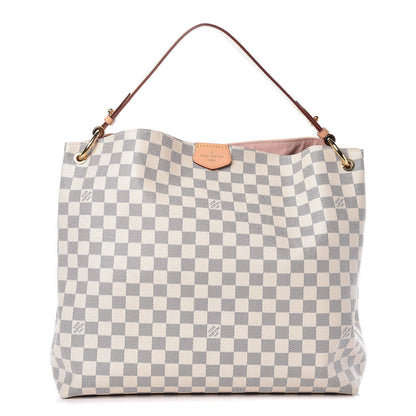 Louis Vuitton Damier Azur Graceful MM Rose Ballerine 1 of 12