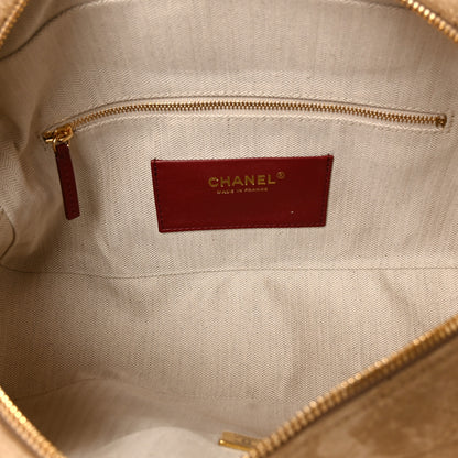 Chanel Suede Quilted Camerissimo Camera Case Dark Beige 5 of 11