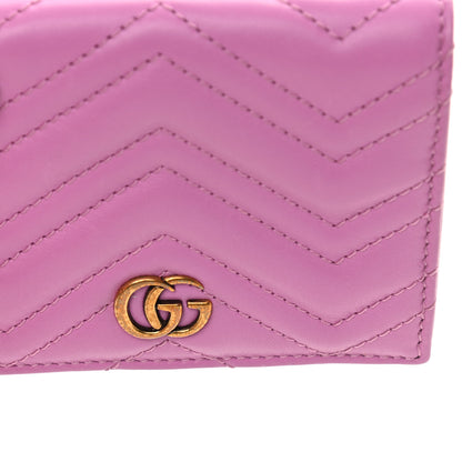 Gucci Calfskin Matelasse GG Marmont Card Case Candy Mousse 11 of 11