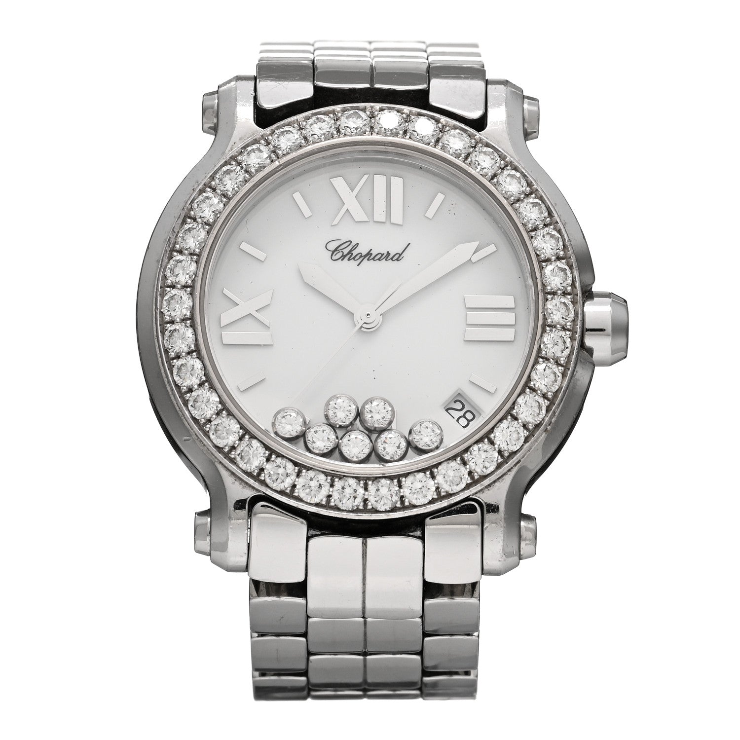 Chopard Stainless Steel 7 Diamond Bezel 36mm Happy Sport Quartz Watch 1 of 5