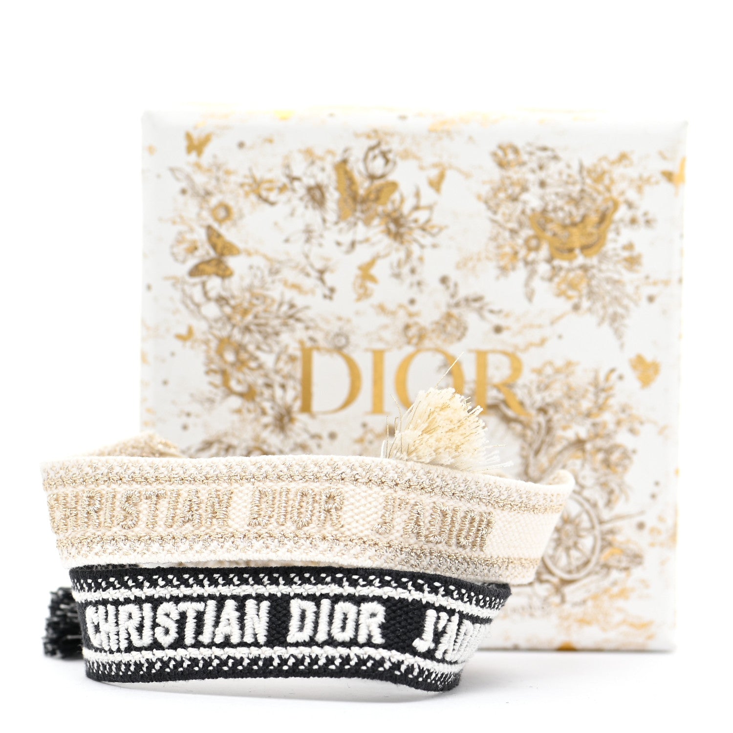 Christian Dior Woven Cotton J'Adior Friendship Bracelet Set 4 of 4