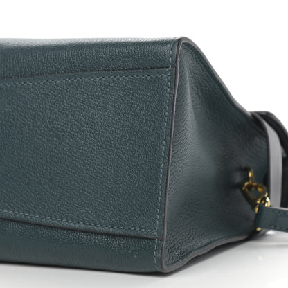 Miu Miu Goatskin Madras Click Top Handle Petrolio Black 10 of 11
