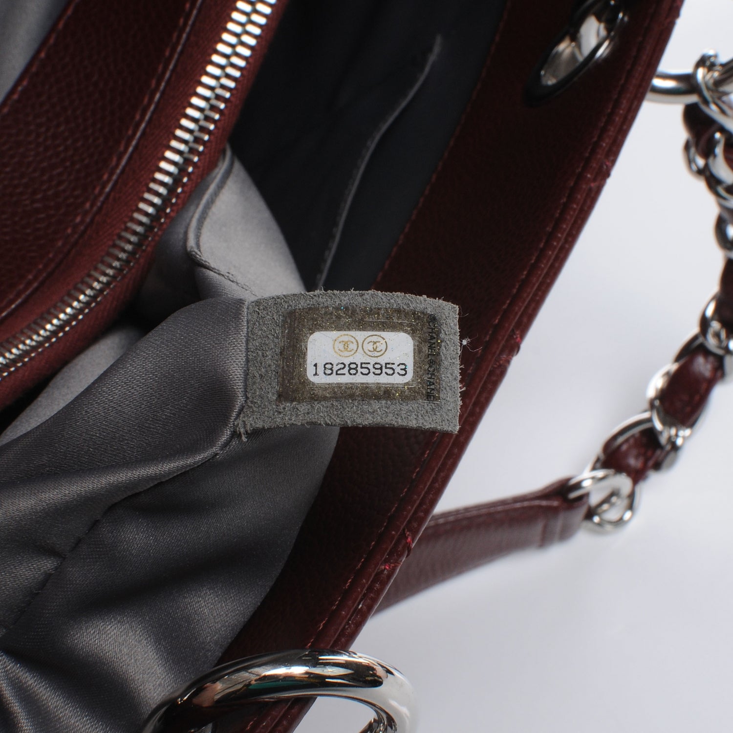 Chanel Caviar Grand Shopping Tote GST Bordeaux 7 of 8